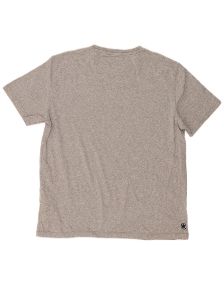 Fat Face Mens Graphic T-Shirt Top Large Grey Flecked Cotton