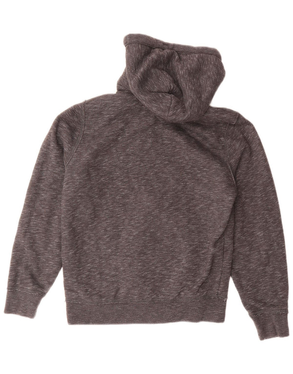 Hollister Mens Graphic Zip Hoodie Sweater XS Grey Flecked Cotton