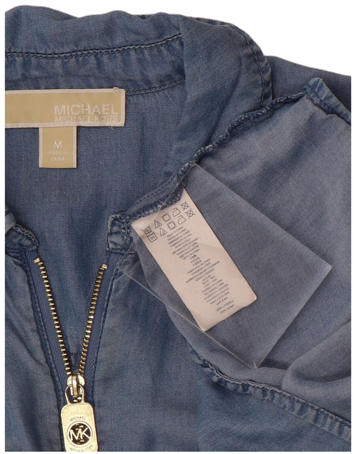 Michael Kors Womens Denim Shirt UK 14 Medium Blue Lyocell