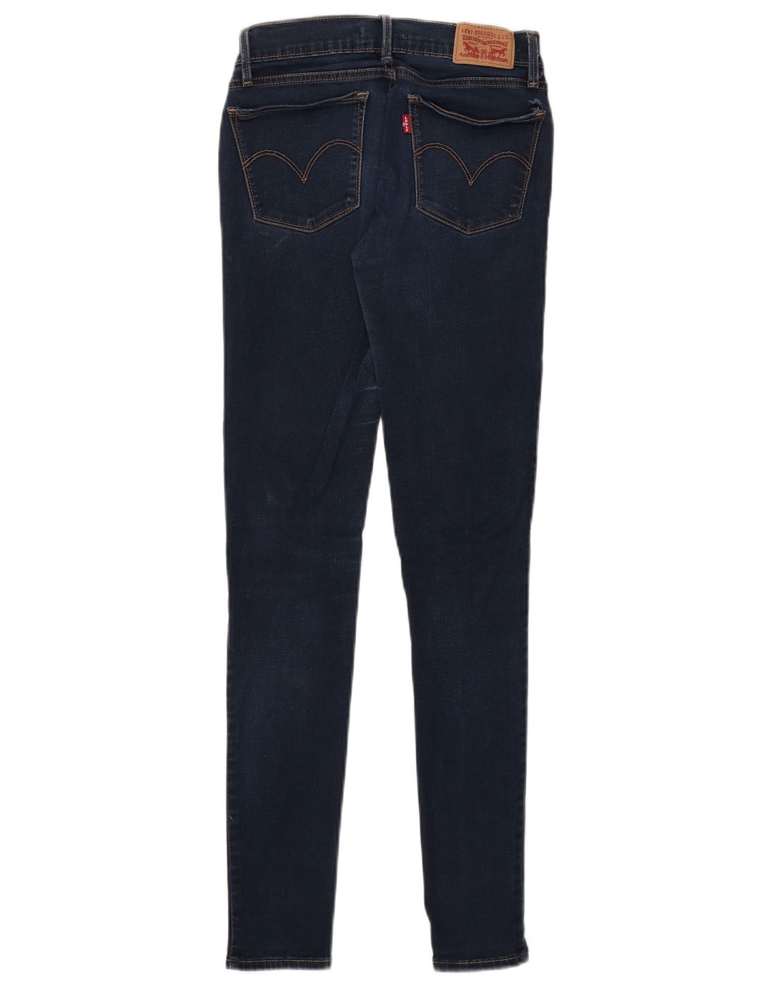 LEVI'S Dame 710 Super Skinny Jeans W26 L30 Marineblå polyester
