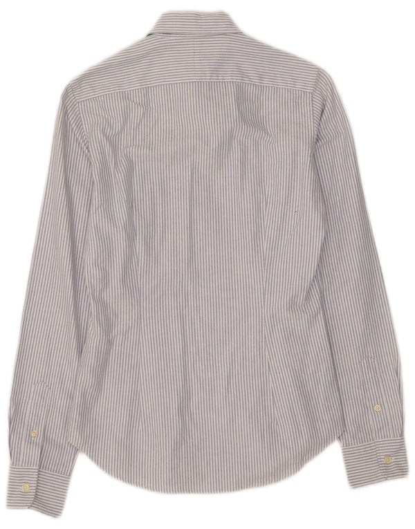 Camicia slim fit da donna Ralph Lauren US 4 piccolo cotone gessato blu