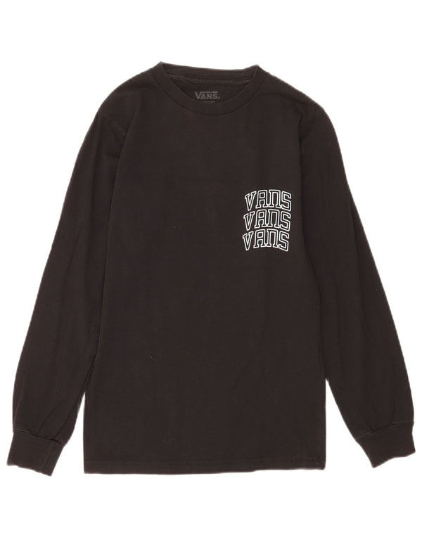 Vans Haut graphique à manches longues pour homme Coupe classique XS Noir Coton