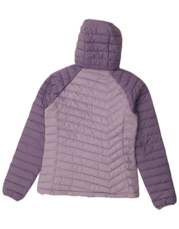 Jachetă căptușită cu glugă Columbia pentru femei UK 10 Small Violet Colorblock