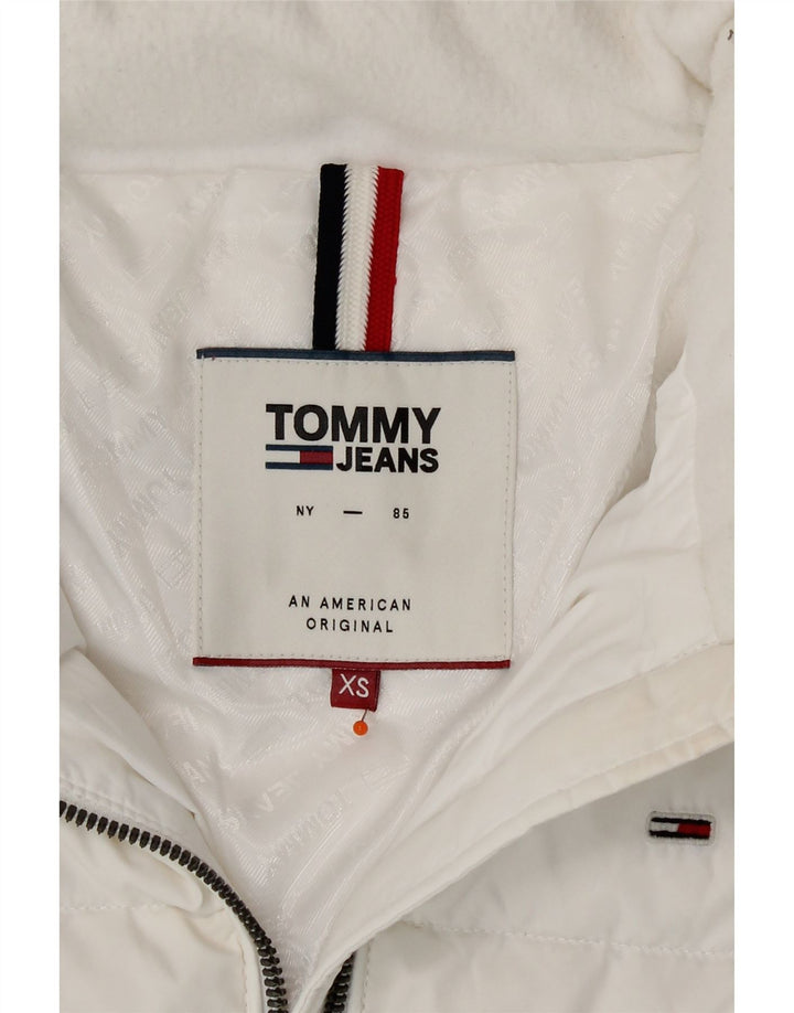 Tommy Hilfiger Womens Padded Jacket UK 6 XS White Polyester