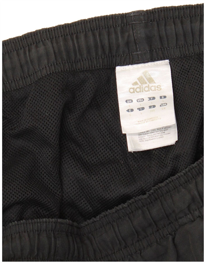 Adidas Mens Tracksuit Trousers Joggers Large  Black Colourblock Polyester