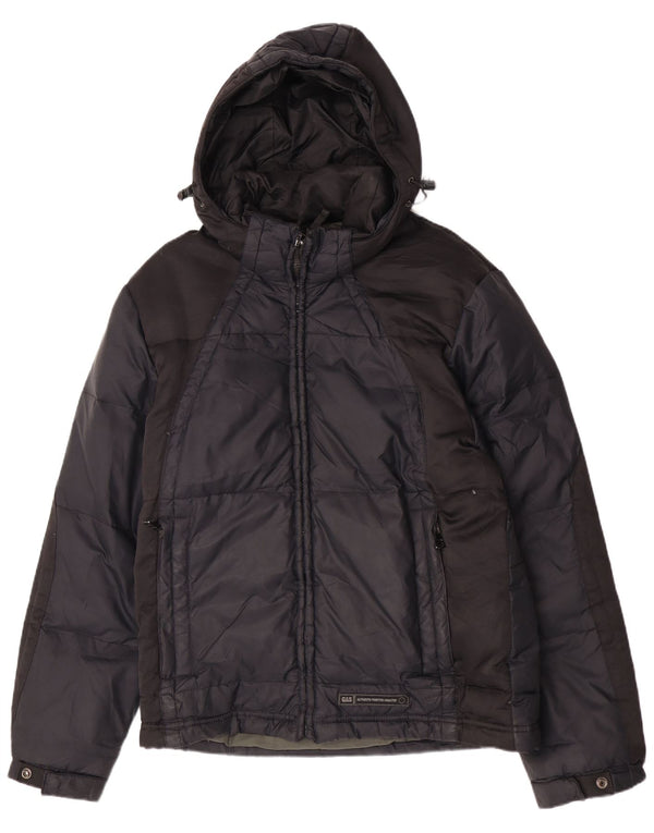 Gas Mens Hooded Padded Jacket UK 40 Large Navy Blue Polyamide