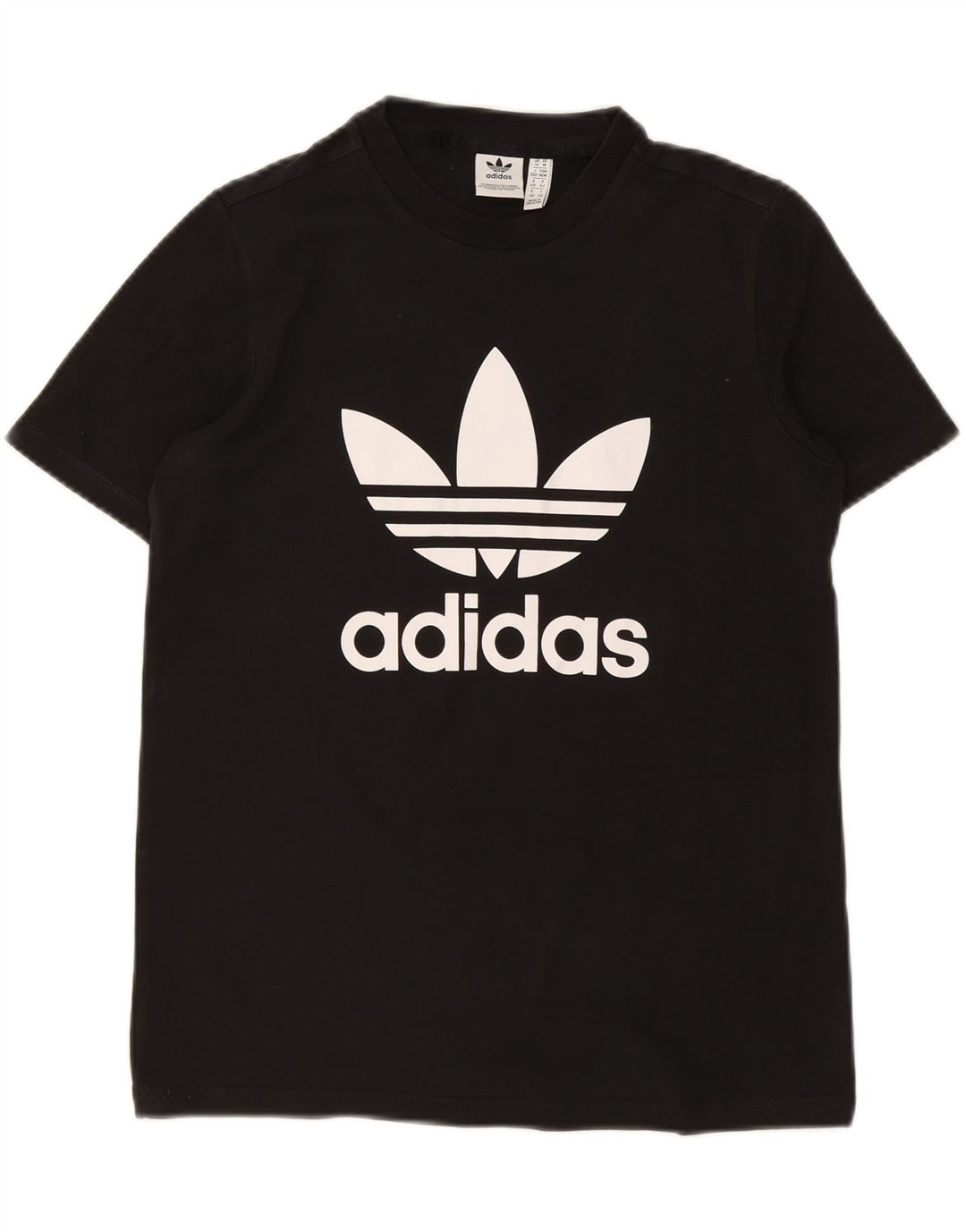 ADIDAS Womens Graphic T-Shirt Top UK 14 Medium Black Vintage Adidas and Second-Hand Adidas from Messina Hembry 
