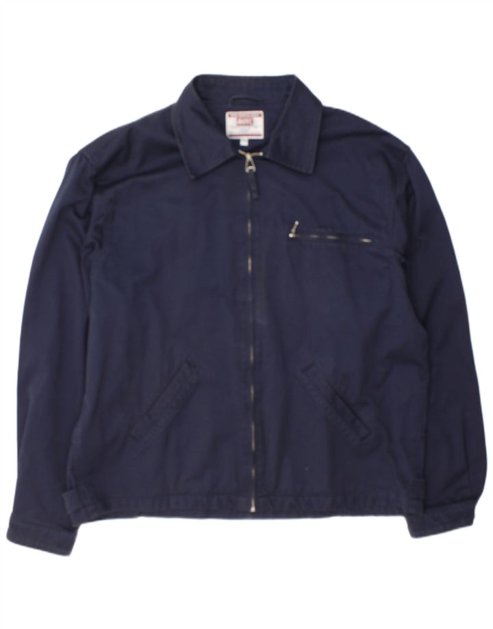 Rifle Mens Bomber Jacket UK 42 2XL Navy Blue Cotton