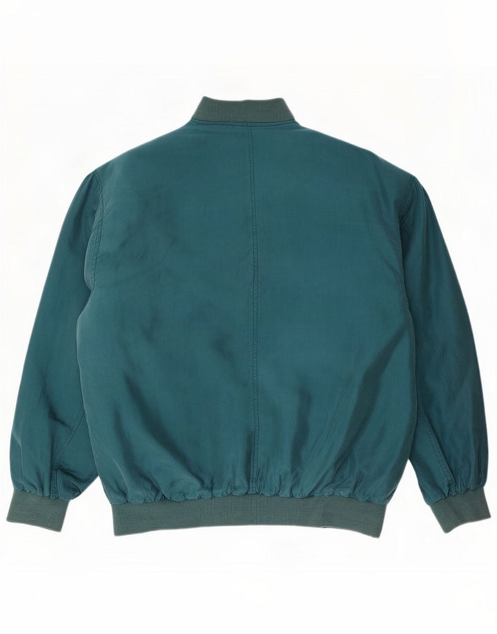 Veste Bomber Homme Rene UK 44 2XL Soie Bleue