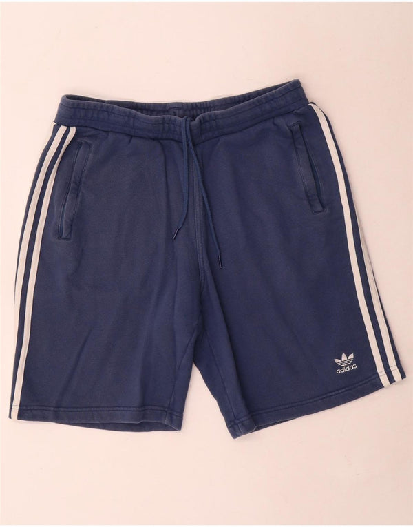 Adidas Mens Sport Shorts Large Navy Blue Cotton