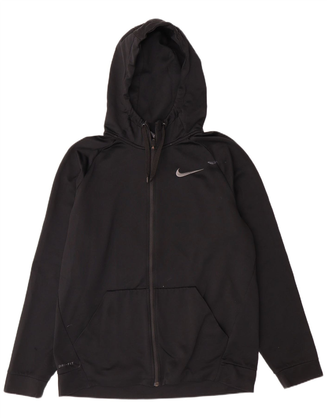 Męski sweter z kapturem i zamkiem NIKE Dri Fit, średni czarny poliester