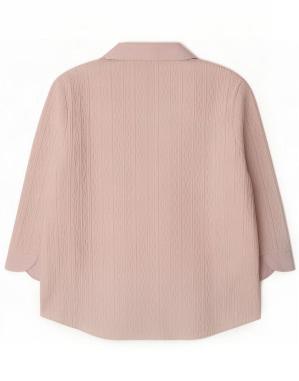 Marks & Spencer Chemisier à manches 3/4 pour femme UK 16 Large Blanc Géométrique