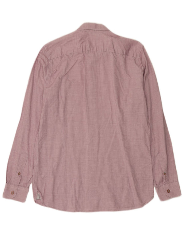 Ted Baker Mens Shirt Size 3 Medium Pink Cotton