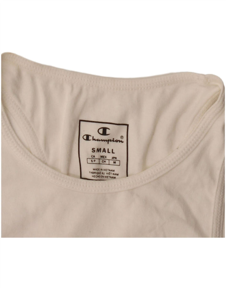 Champion Kvinder Grafisk Vest Top UK 8 Small White