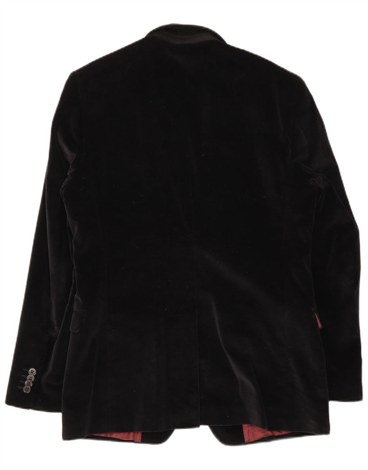 Giacca blazer in velluto da uomo Conbipel Studio a 2 bottoni IT 52 grande cotone nero