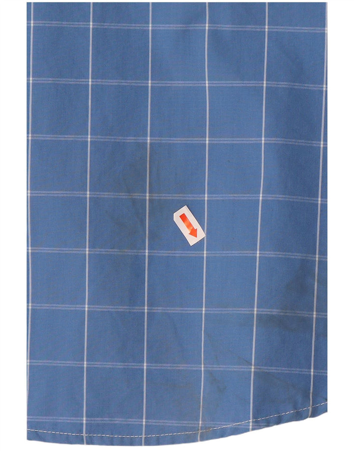 Superdry Mens Shirt Small Blue Check Cotton