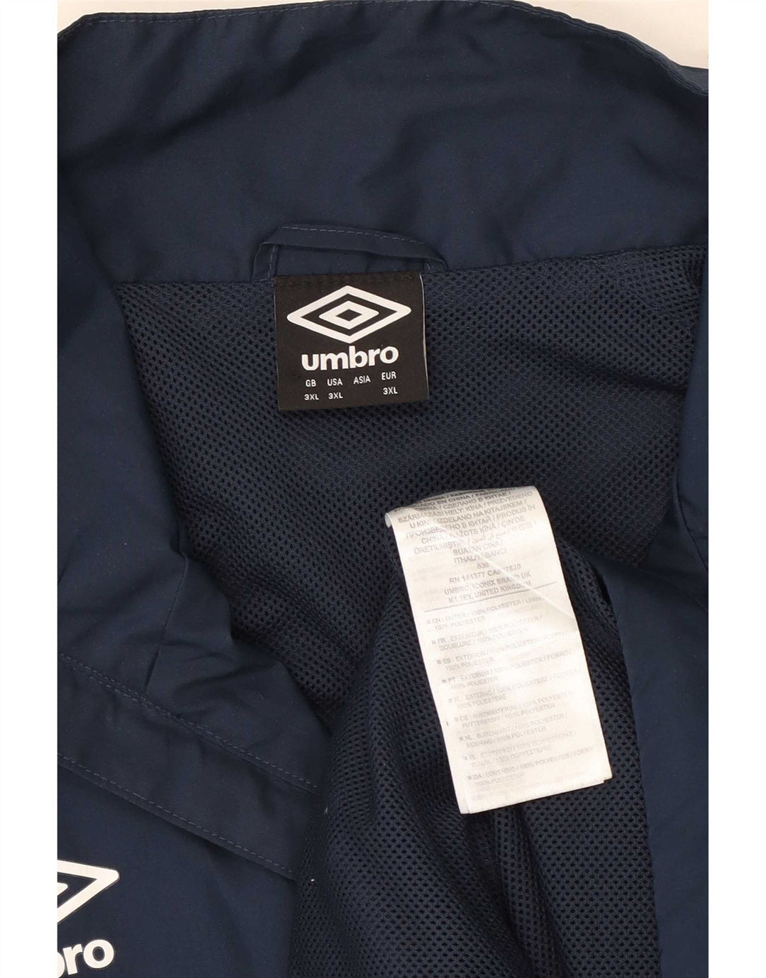 Umbro Mens Treino Top Jacket 3XL Azul Marinho Colourblock Poliéster