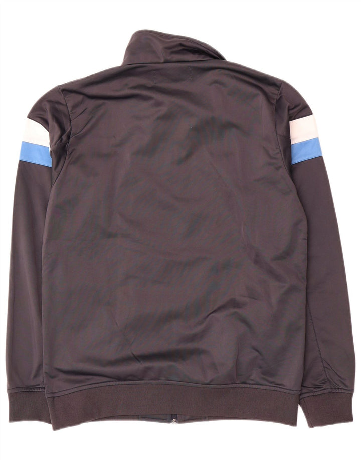 Kappa Mens Graphic Tracksuit Top Jacket Cinza Médio Colourblock Poliéster