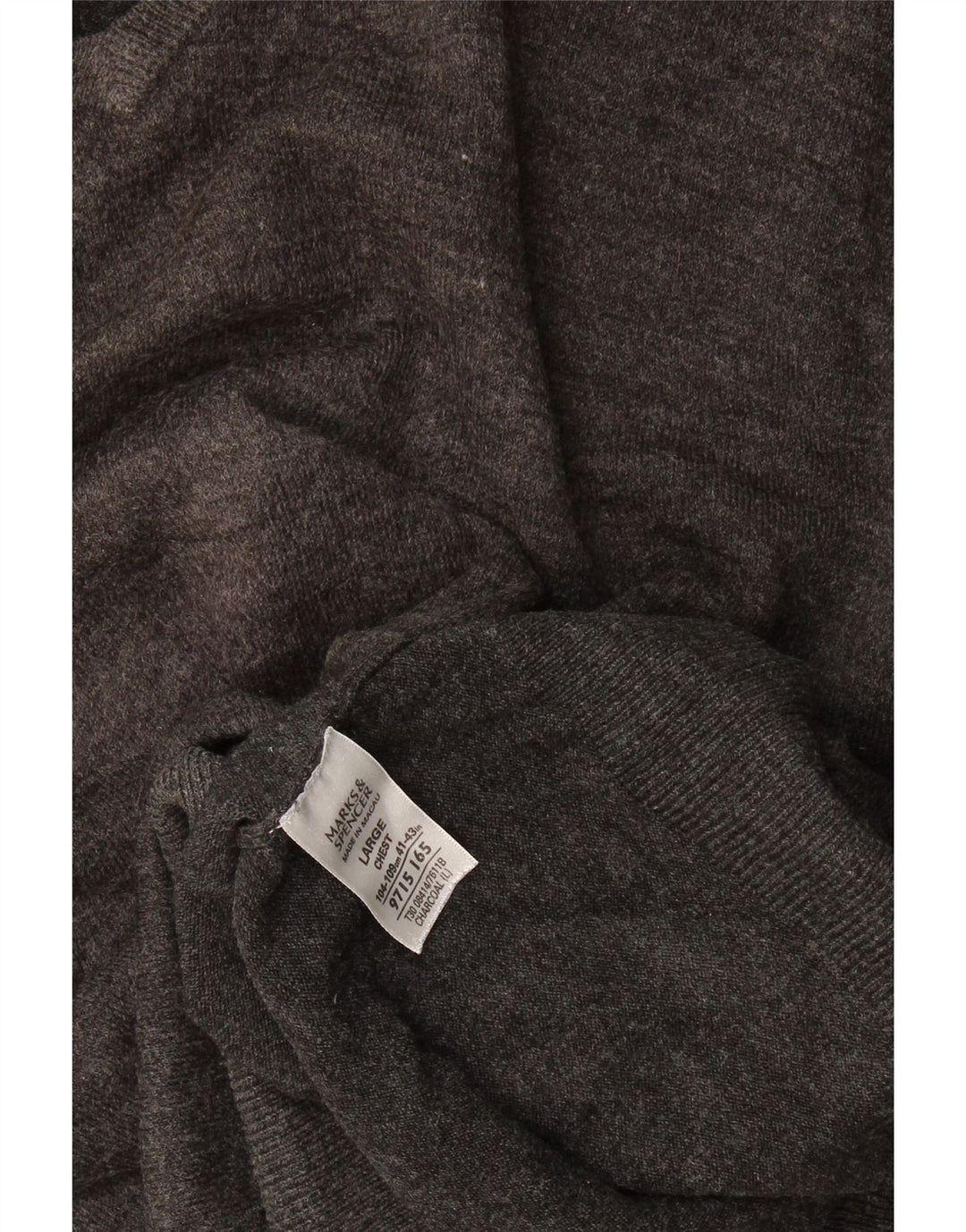 Marks & Spencer Herren-Pullover mit V-Ausschnitt, groß, Acryl, Grau