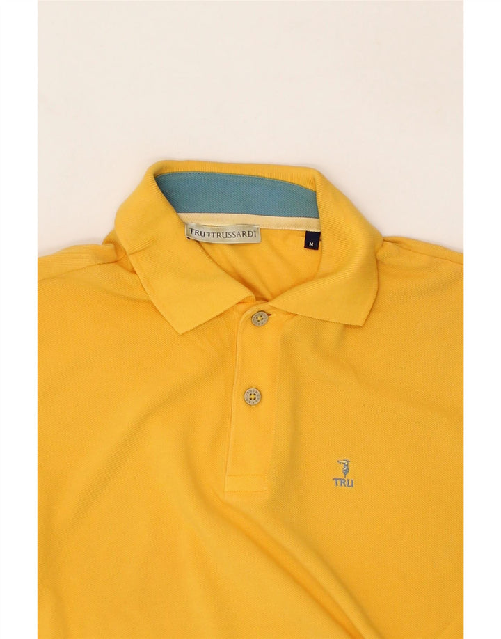TRUSSARDI Mens Polo Shirt Medium Yellow Vintage Trussardi and Second-Hand Trussardi from Messina Hembry 