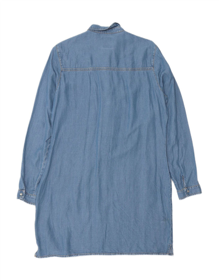 NORTH SAILS Womens Pullover Shirt Dress UK 14 Medium Blue Lyocell