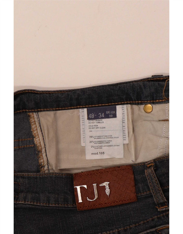 Trussardi Womens Straight Jeans W32 L31 Blue Cotton