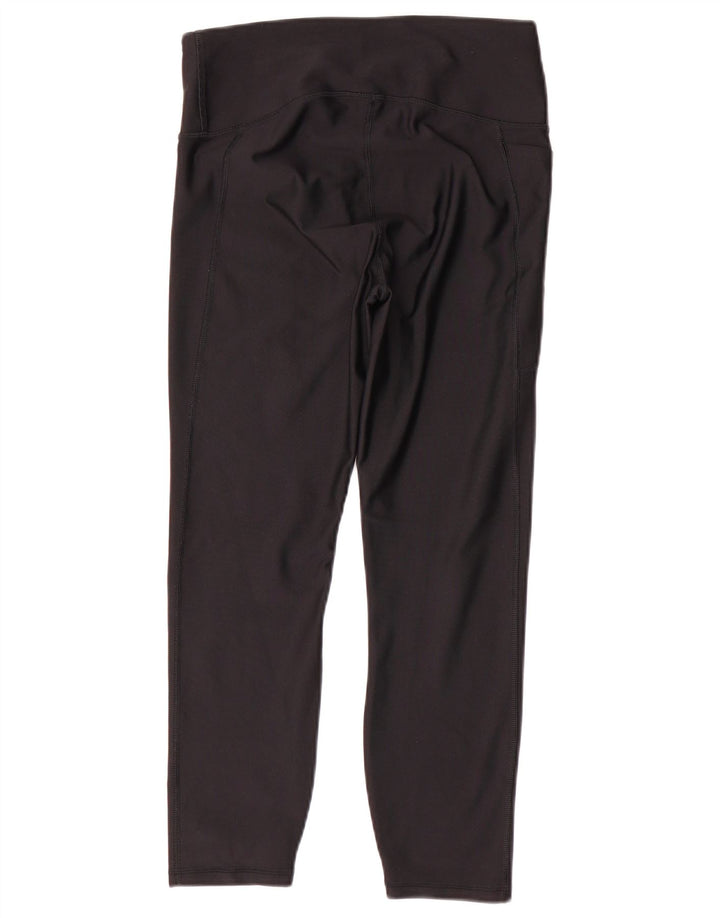 Under Armour Womens Heat Gear Crop Leggings UK 14 Medium  Black Polyester