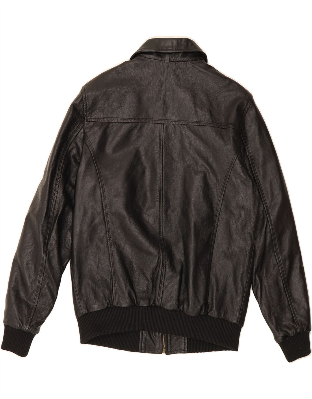 VINTAGE Womens Leather Jacket UK 18 XL Black Leather Vintage Vintage and Second-Hand Vintage from Messina Hembry 