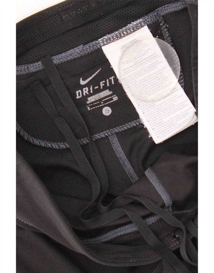 Женские леггинсы-капри Nike Dri Fit UK 10, маленькие черные из полиэстера