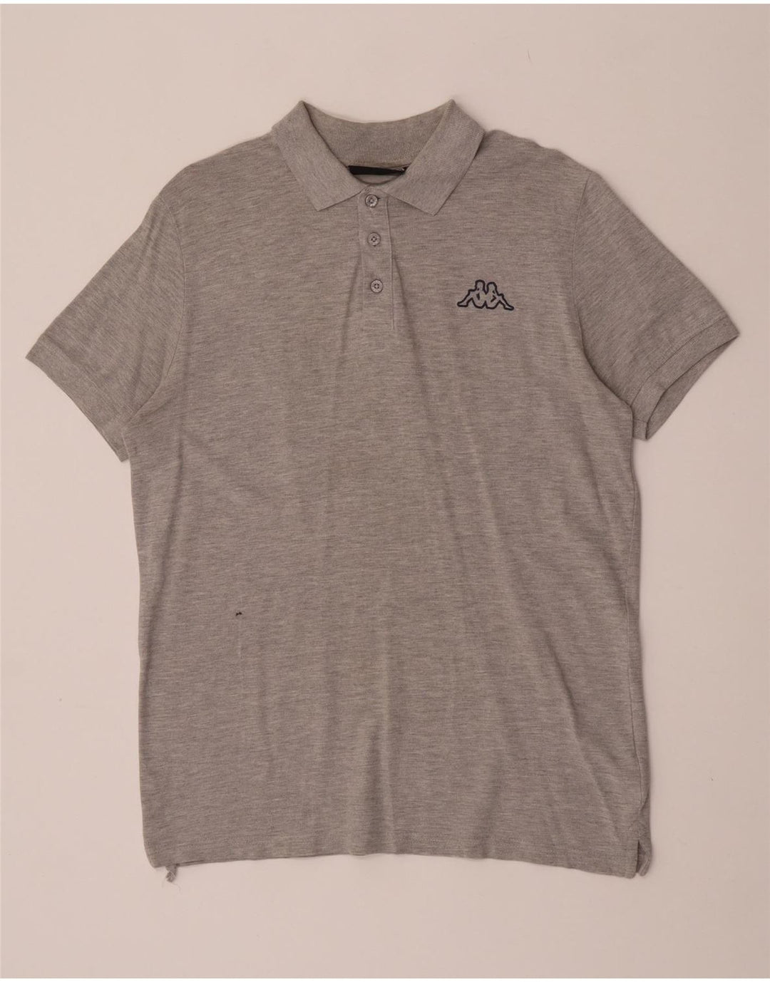 Kappa Mens Polo Shirt Medium Grey Flecked Cotton