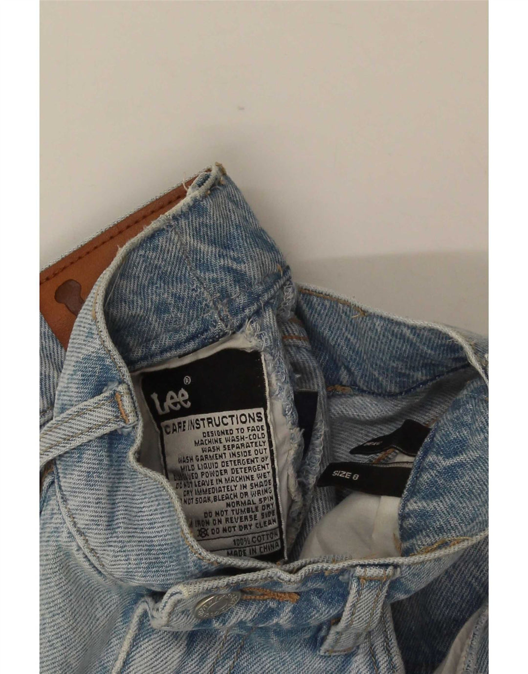 Lee Womens Straight Jeans US 8 Medium W25 L30 Blue Cotton