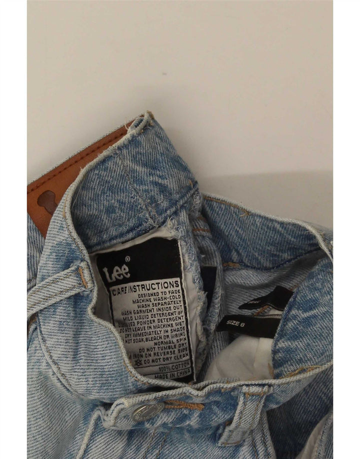 Lee Womens Straight Jeans US 8 Medium W25 L30 Blue Cotton