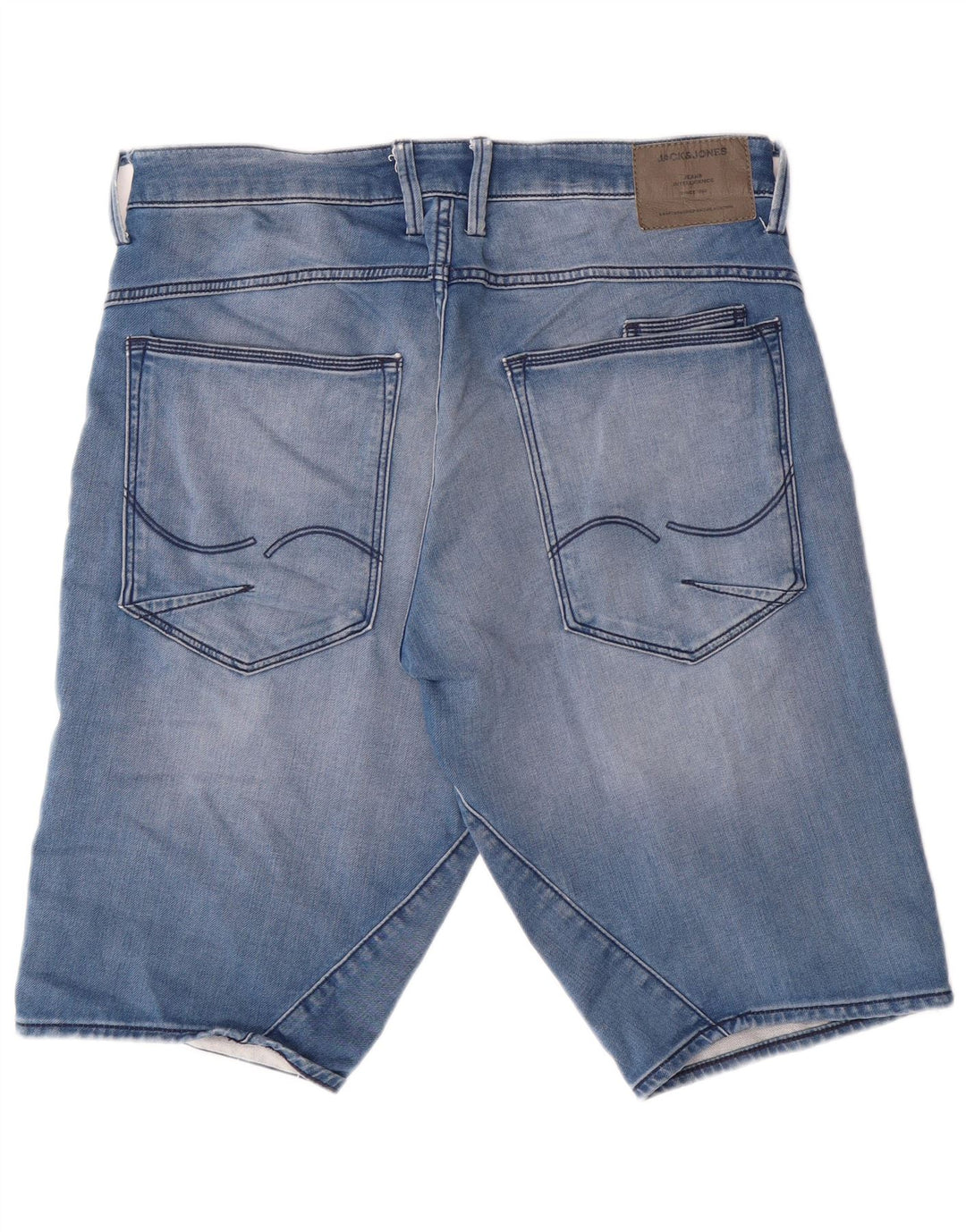 JACK & JONES Pantaloni scurți din denim pentru bărbați, mediu W32, bumbac albastru