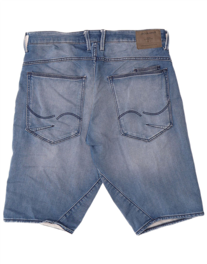 JACK & JONES Pantaloni scurți din denim pentru bărbați, mediu W32, bumbac albastru