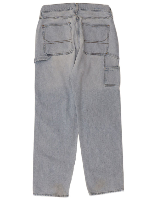 Hollister Womens Cargo Loose Jeans W29 L30 Blue Cotton