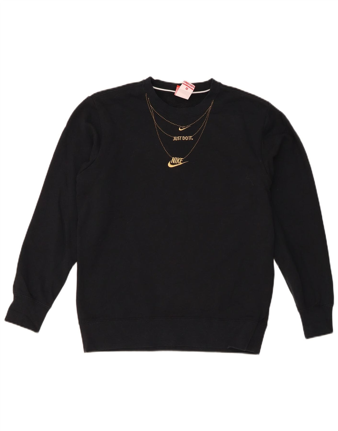Nike Mens Graphic Sweatshirt Jumper XS Black Cotton