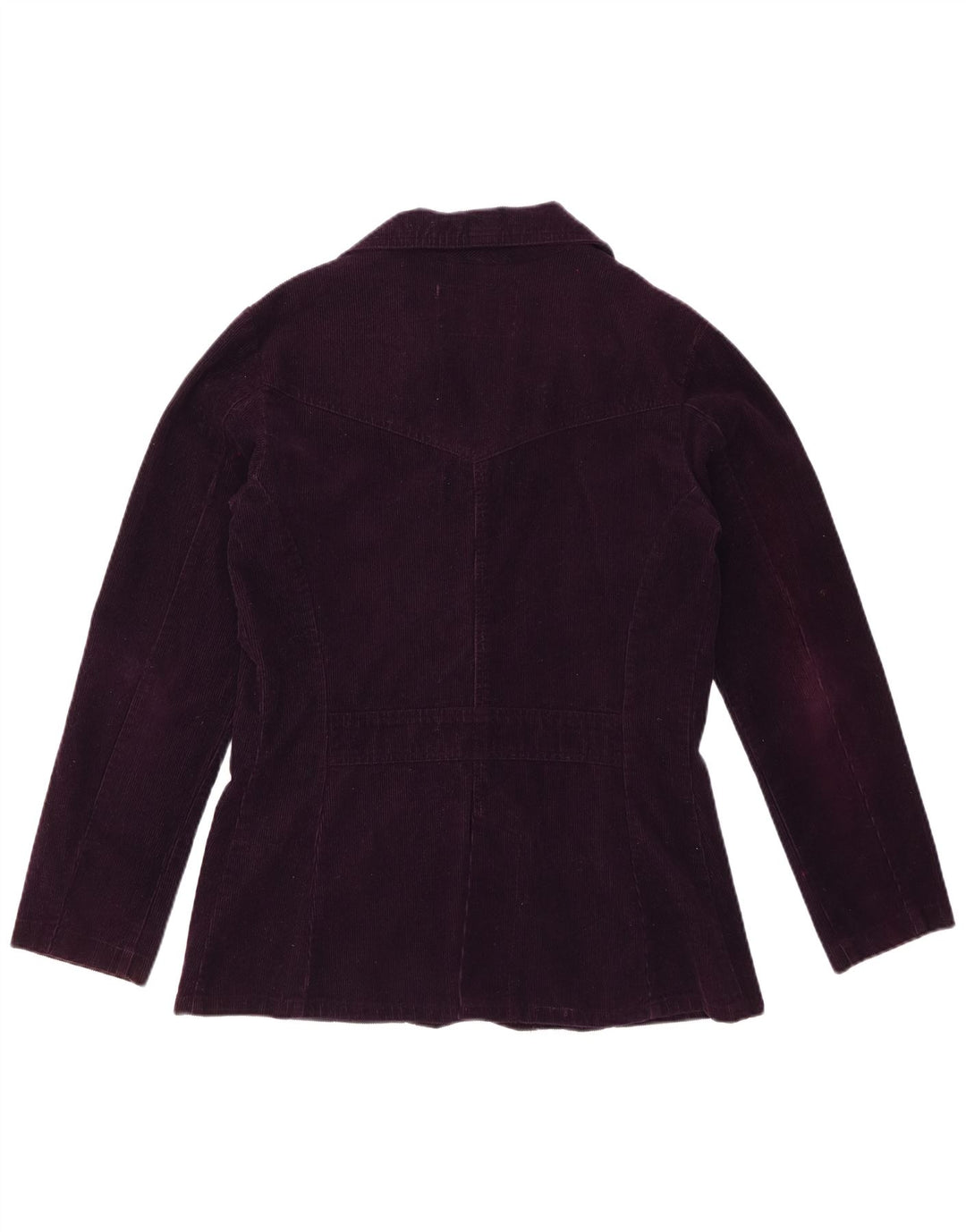 ROCKY Womens 5 Button Corduroy Blazer Jacket UK 14 Medium Purple Cotton
