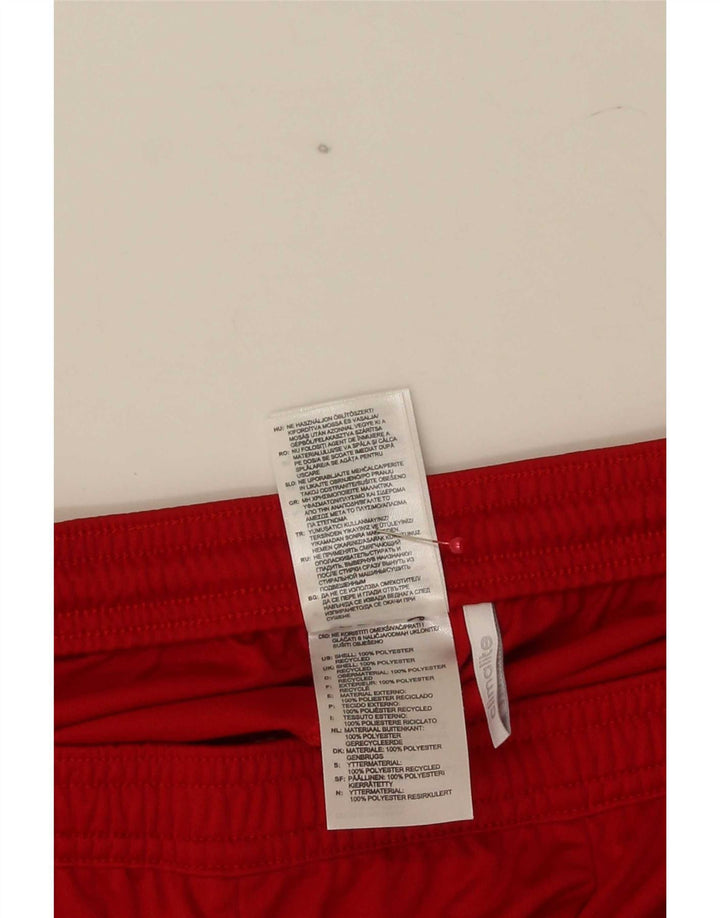 Adidas Mens Climalite Sport Shorts Large Red Colourblock Polyester