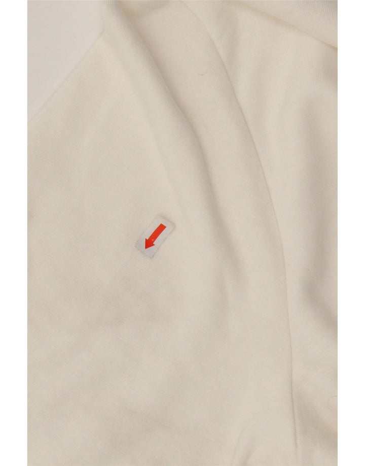 JACK & JONES Mens Graphic Sweatshirt Jumper Medium White Cotton