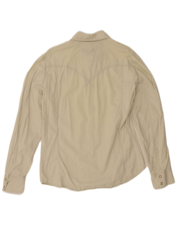 Diesel Mens Corduroy Shirt Large Beige Cotton