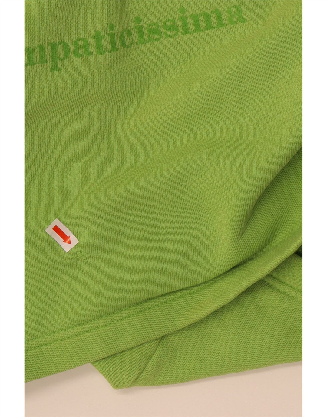 BENETTON Womens Graphic Oversized Sweatshirt Jumper UK 10 Small Green