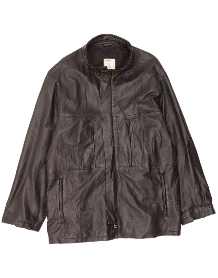 CONBIPEL Мужская кожаная куртка IT 54 2XL Черная кожа