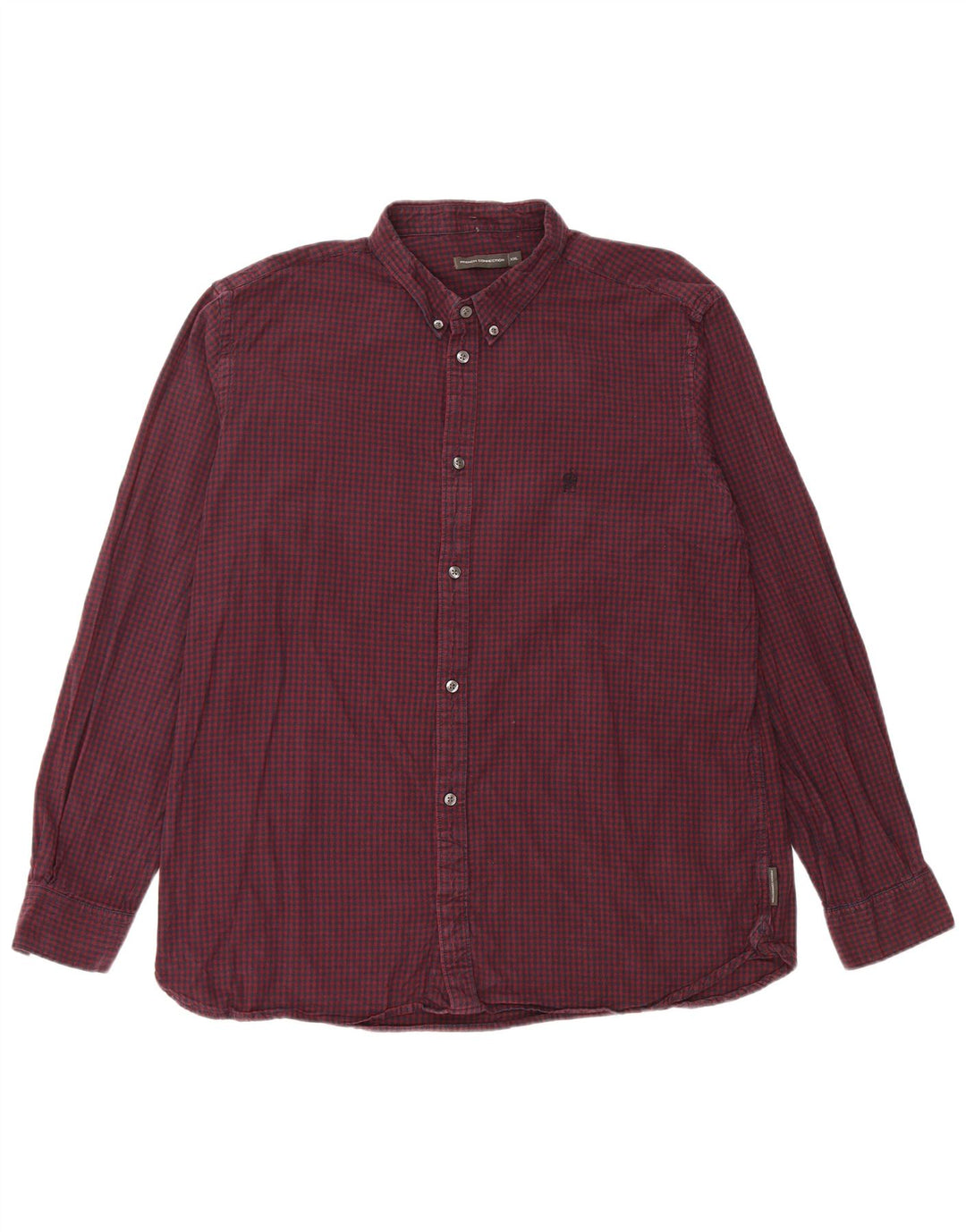 FRANSK FORBINDELSE Herre Flanelskjorte 2XL Burgund Ternet