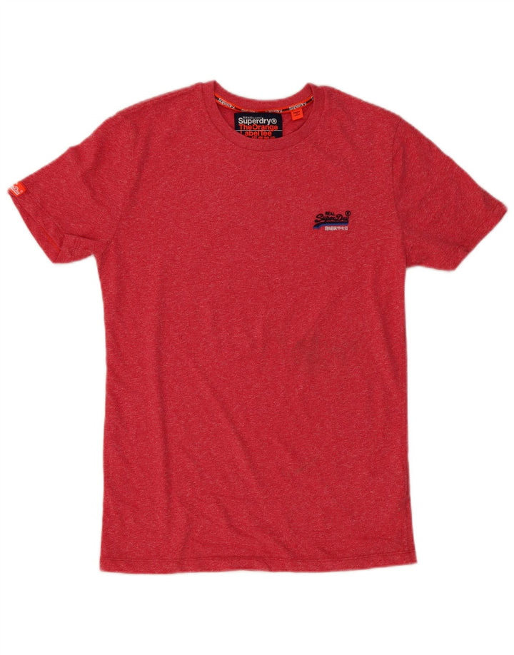 T-shirt da uomo Superdry Top Small in cotone rosso