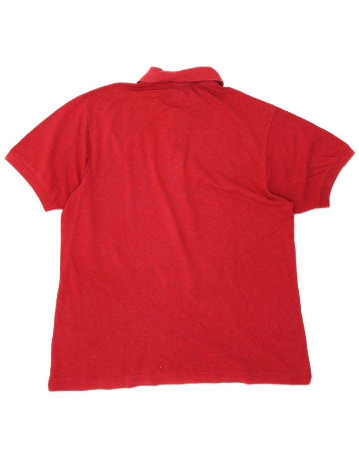 Lacoste Mens Polo Shirt Size 6 XL Red Cotton