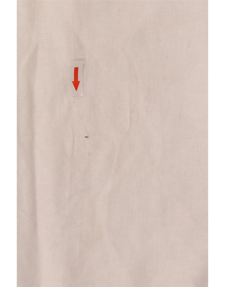 Zara Womens Short Sleeve Relaxed Fit Shirt UK 14 Medium White