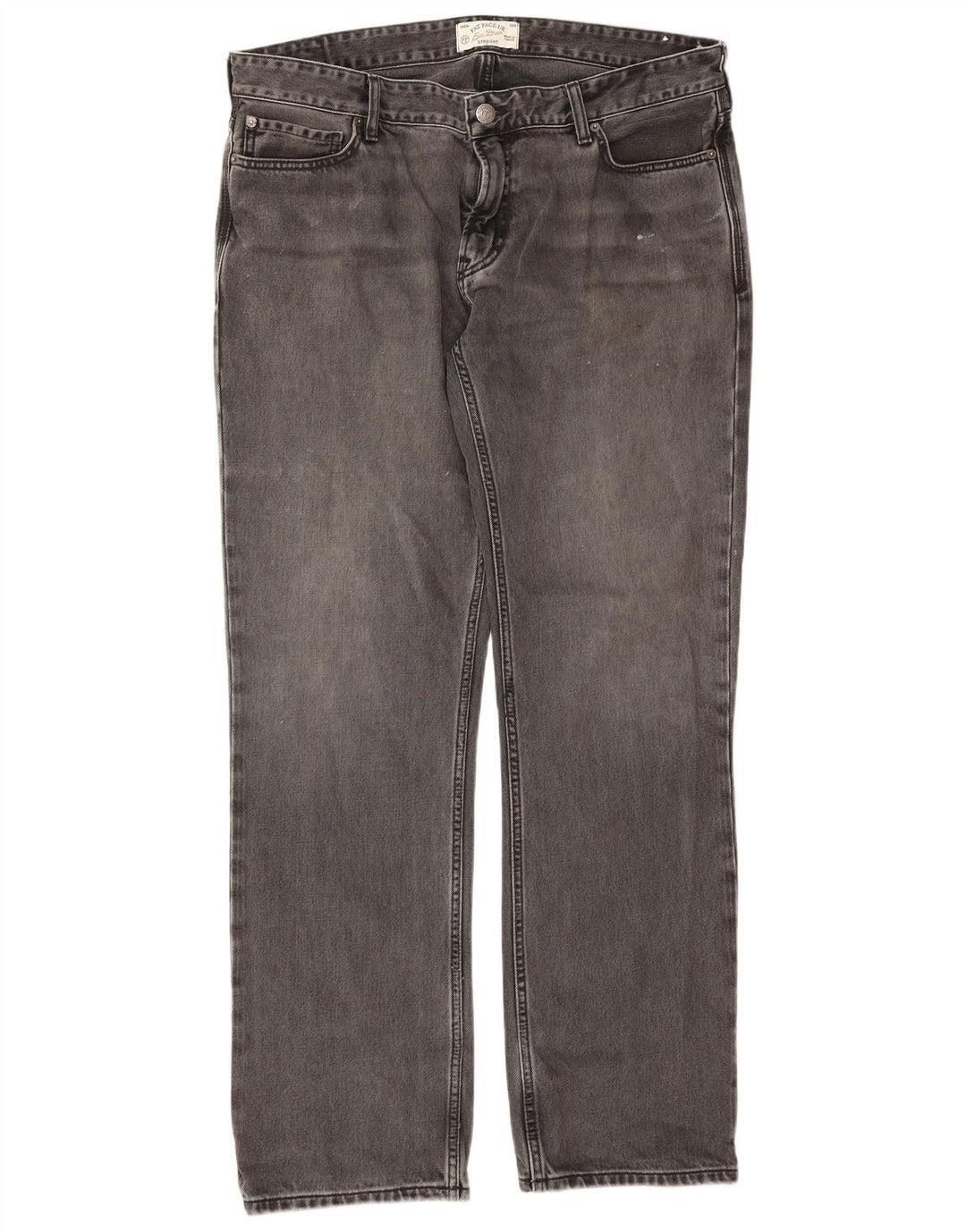 Fat Face Mens Straight Jeans W36 L32 Grey Cotton