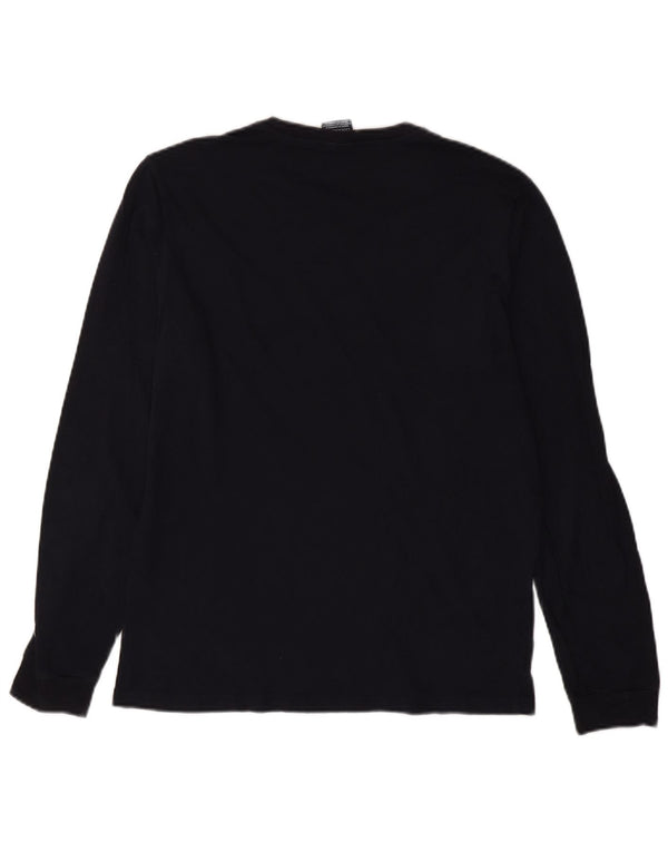 Champion Mens Top Long Sleeve Large Navy Blue