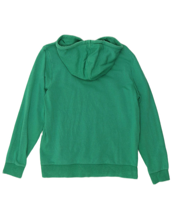 Marks & Spencer Womens Regular Fit Hoodie Jumper UK 12 Medium Green Cotton