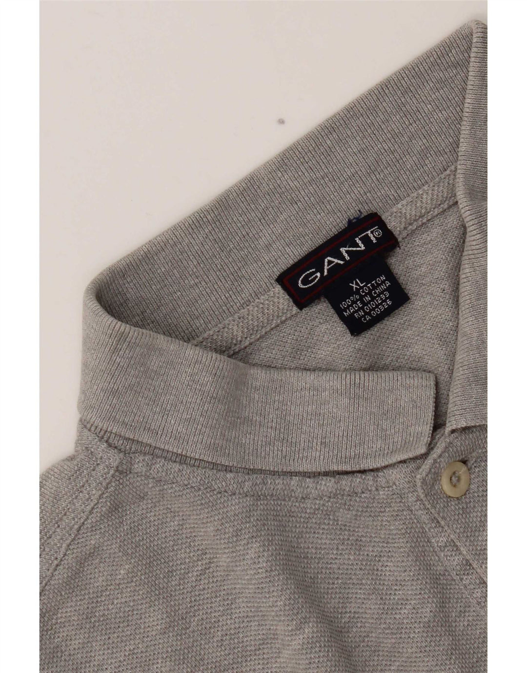 Camisa pólo masculina Gant XL cinza algodão